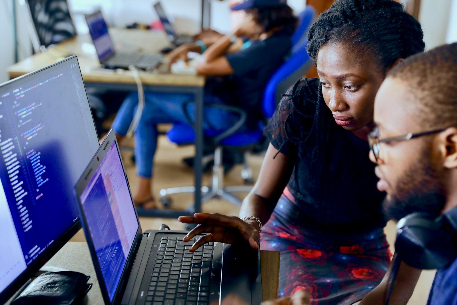 Transnet IT engineer configuring equipment on a client site