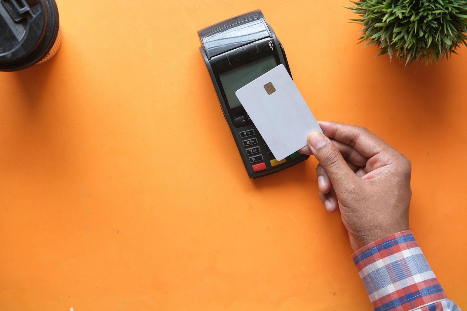 POS terminal, receipt printer, scanner and cash drawer