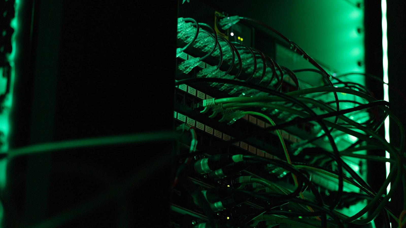 Engineer working in a data centre