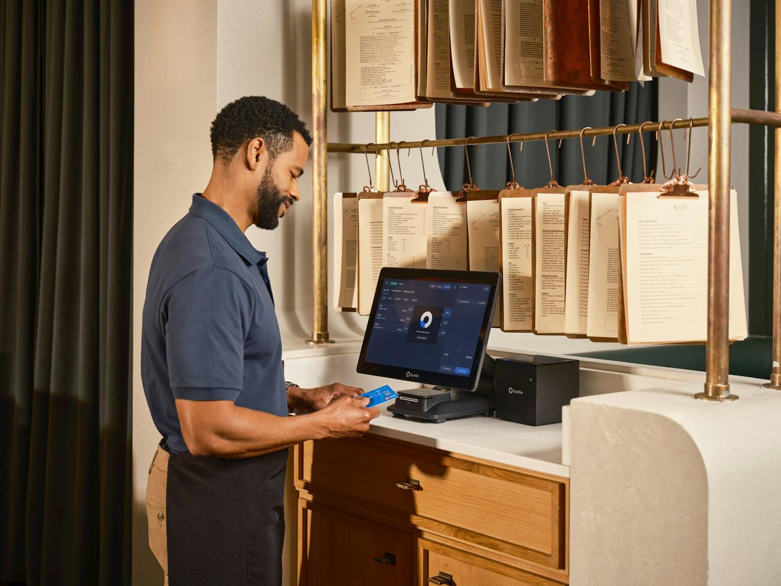 Touch POS terminals and printers delivered to a restaurant
